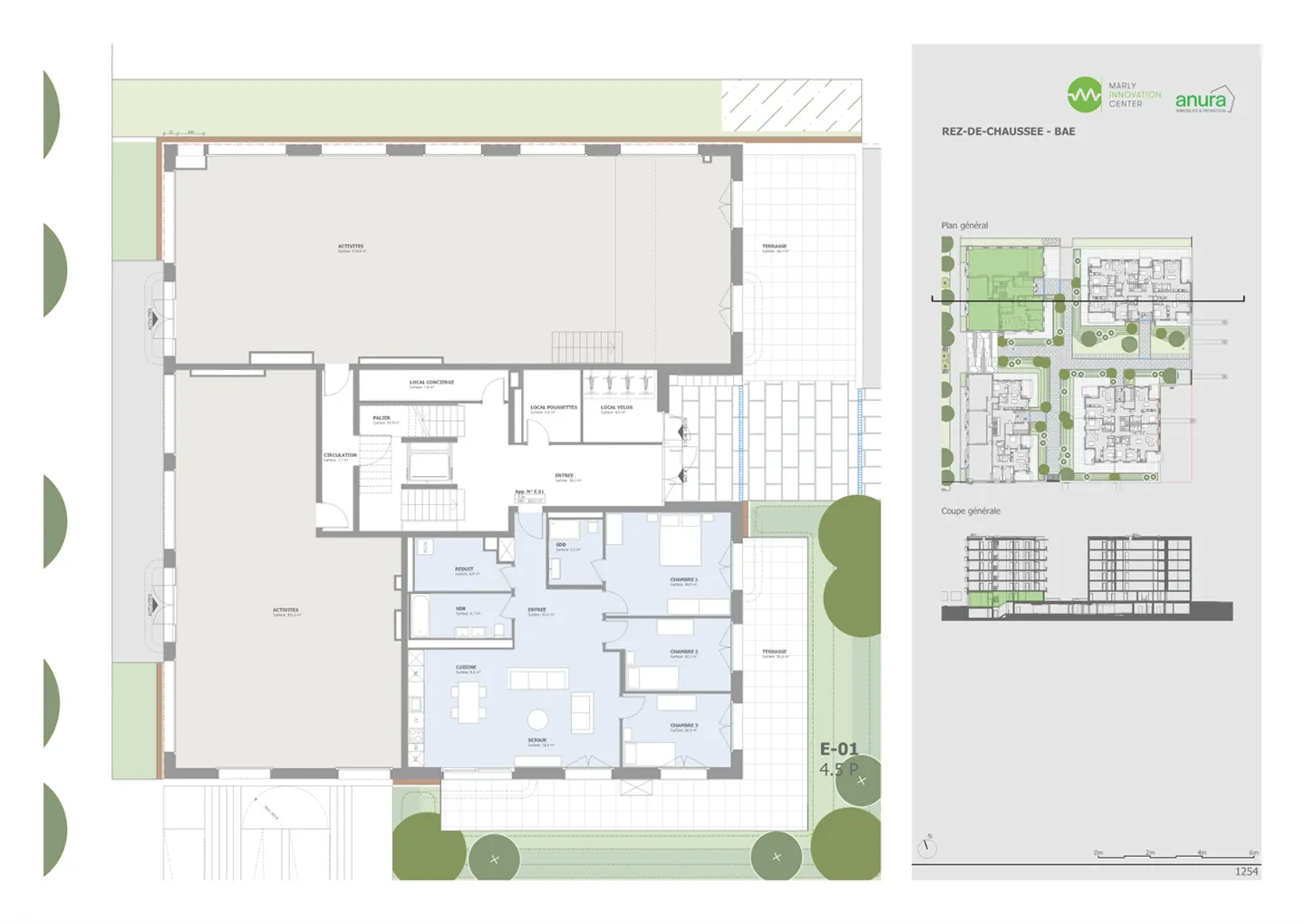 Prairie 2 - Gewerbeflächen von 55 m2 bis 171 m2 im Erdgeschoss - Foto 2 von 9