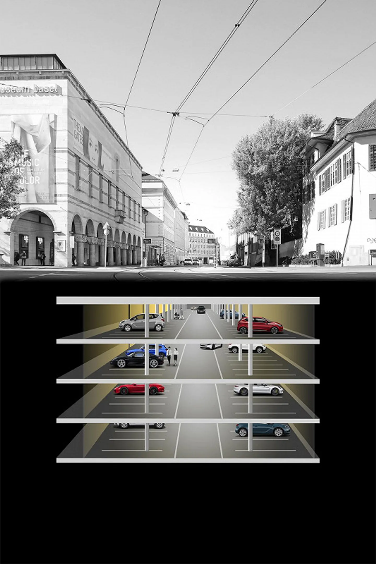 Posti auto a lungo termine nel garage sotterraneo del Kunstmuseum di Basilea - Foto 1 di 1