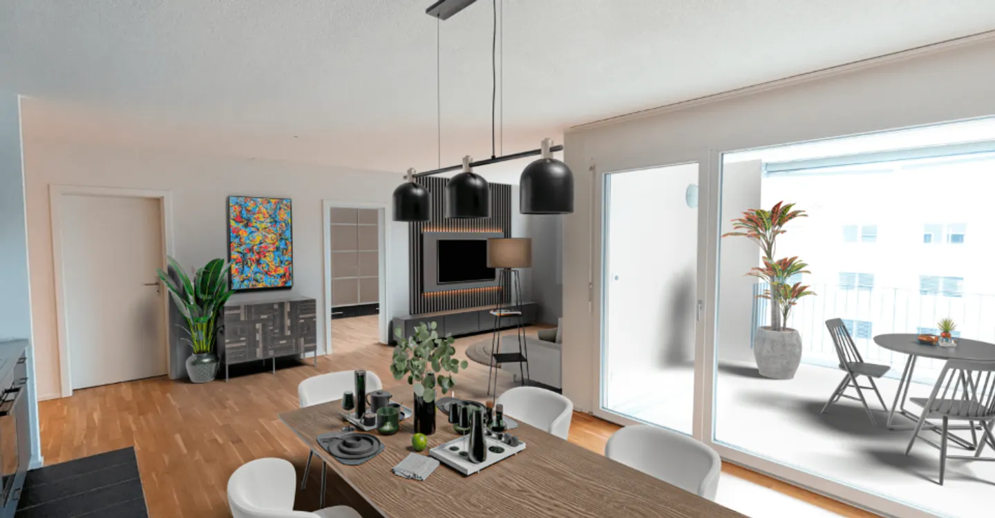 Bright 4.5-room apartment on the 2nd floor with washing column! - Photo 9 of 14