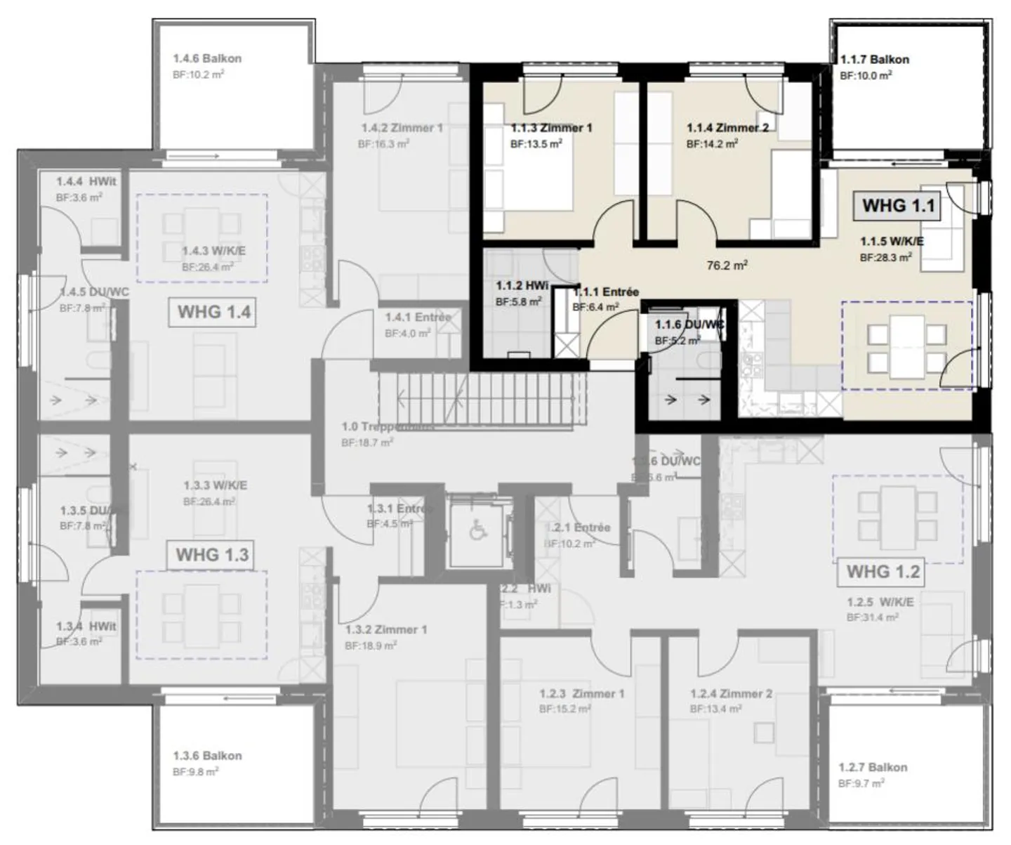 Vivre près des lacs et de la ville avec balcon et bonne connexion aux transports en commun - Photo 4 sur 5