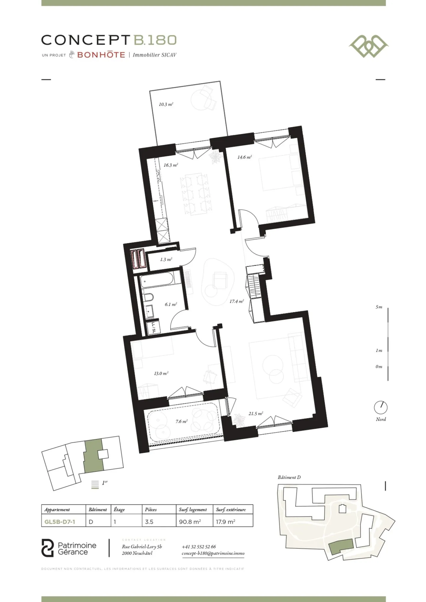 Découvrez le projet Concept B.180 - Appartement 3.5 pièces neuf avec loggia et terrasse - Photo 6 sur 6