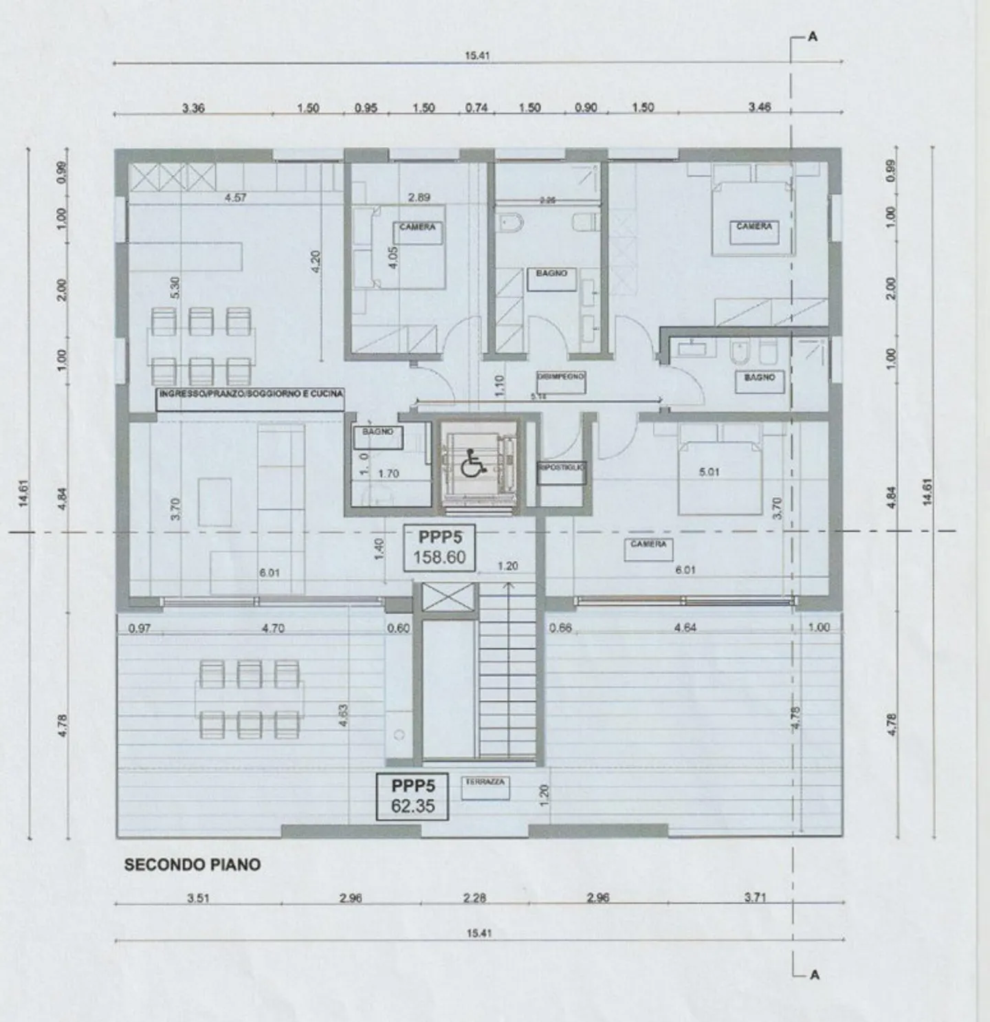 NEW AND MODERN PENTHOUSE 4.5 WITH LARGE TERRACES IN LIGORNETTO - Photo 4 of 4
