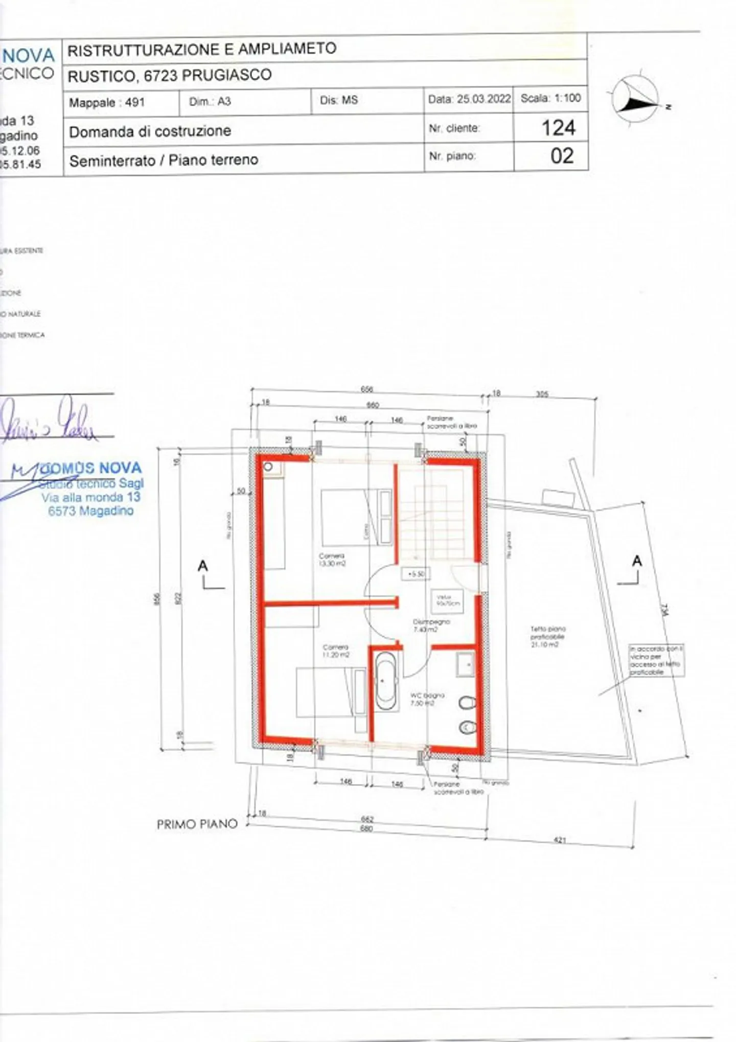 Progetto di costruzione approvato per una casa di 4 locali in una posizione tranquilla e soleggiata ... - Foto 8 di 15