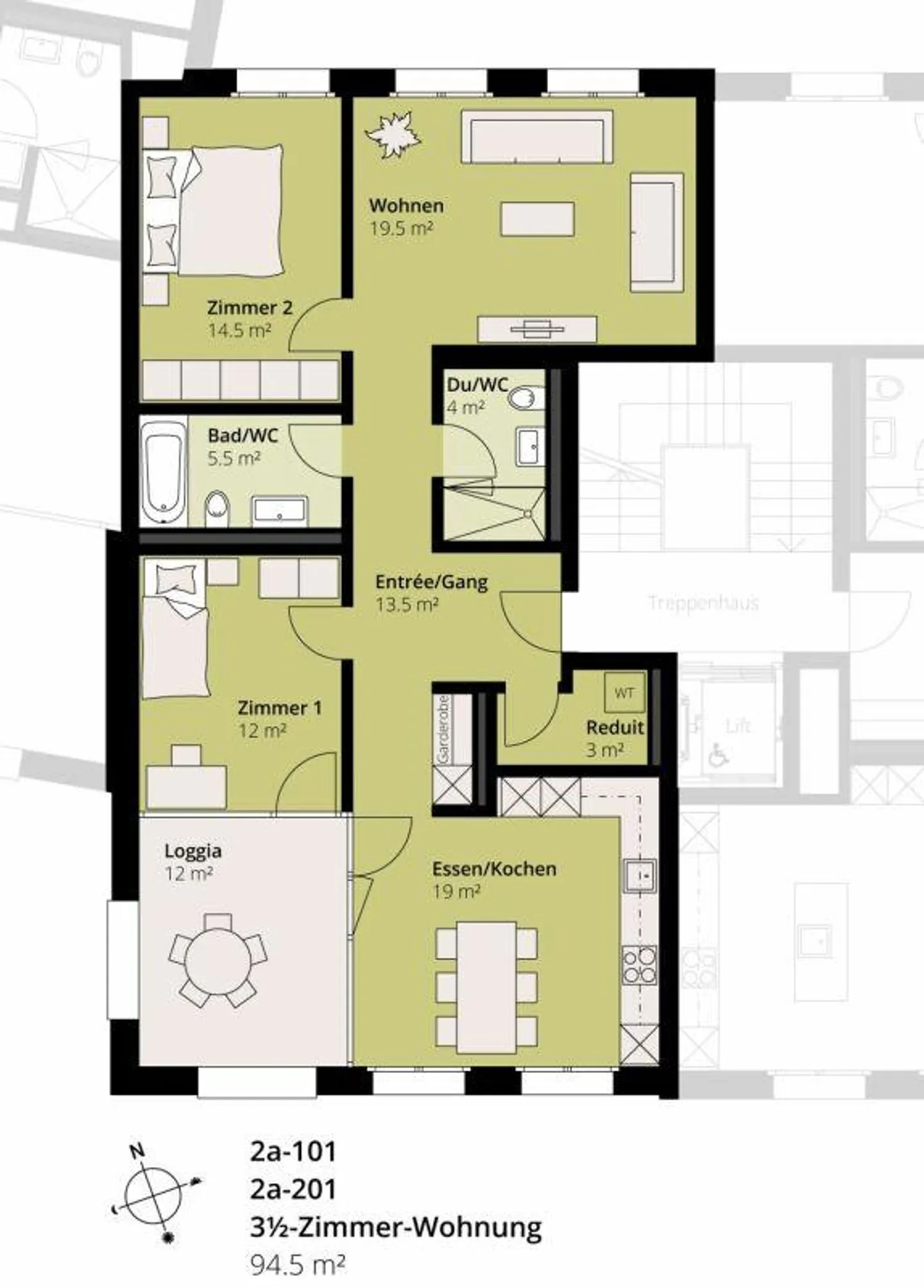 Modern 3.5 Zimmer Wohnung - Foto 12 di 12