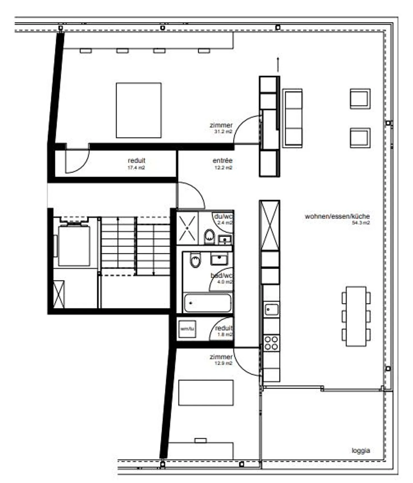 Appartement 3.5 pièces exceptionnellement spacieux à Burgdorf - Photo 13 sur 13