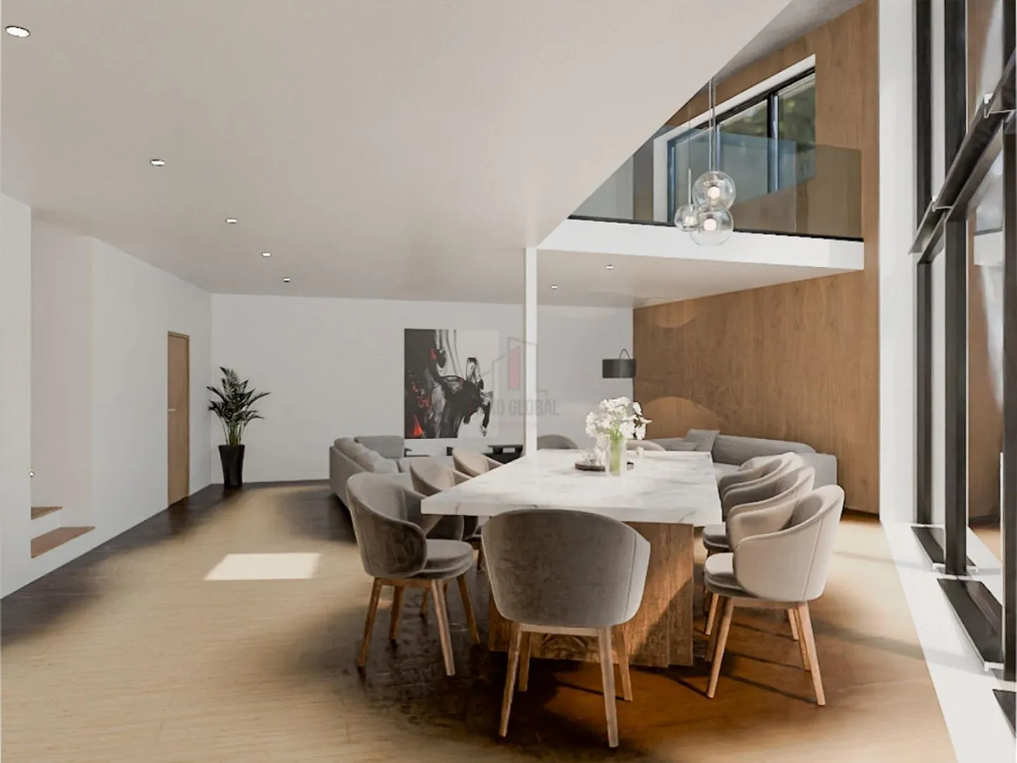 Progetto approvato per villa moderna - Foto 3 di 5