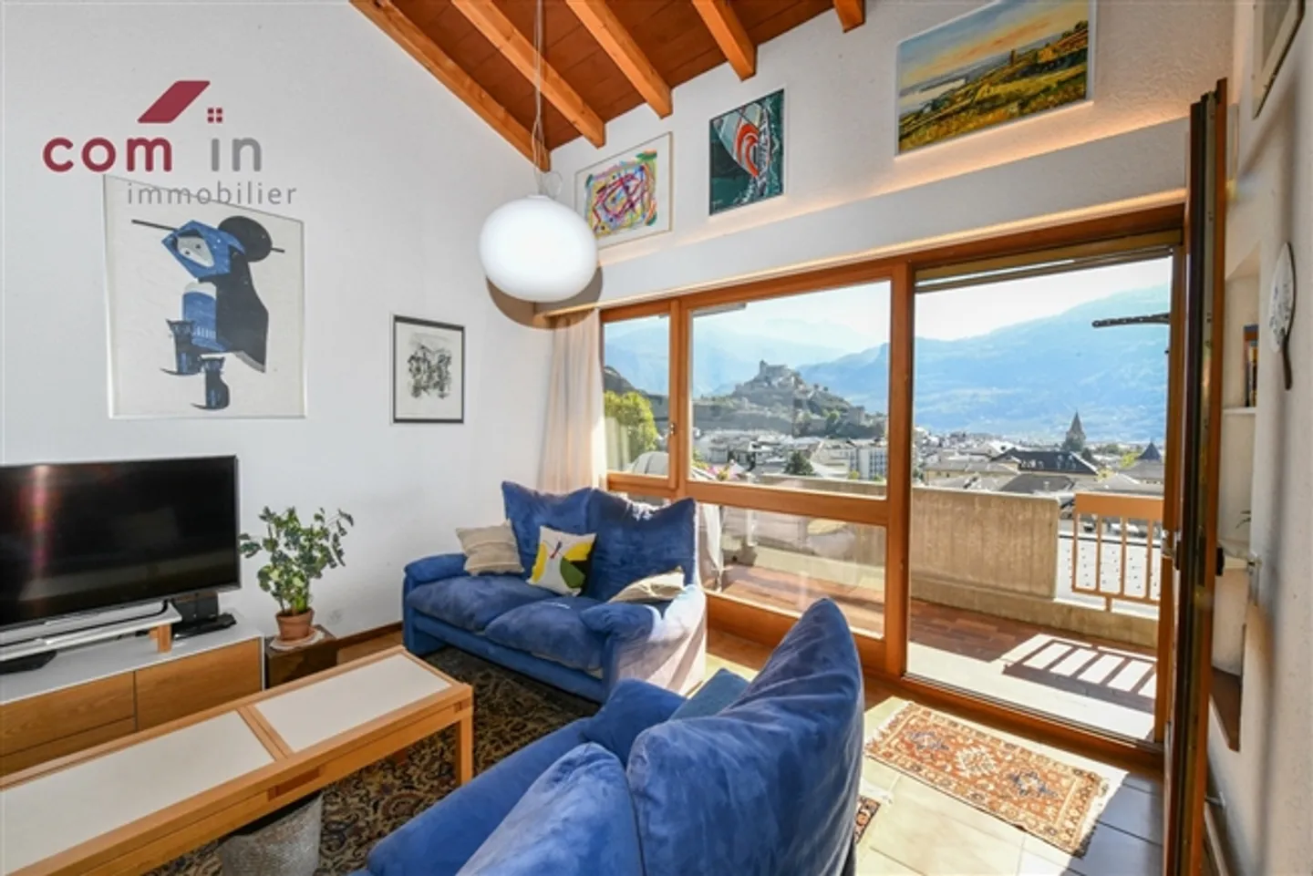 SION, penthouse de 6,5 pièces avec vue sur le centre de randonnée et le château - Photo 4 sur 20