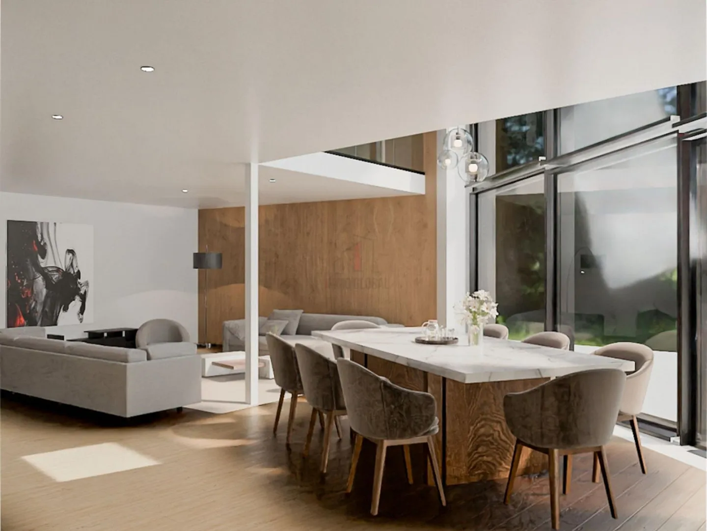 Progetto approvato per villa moderna - Foto 4 di 5