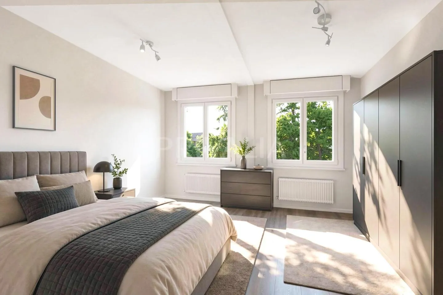 Exclusively: Spacious 5-room renovated apartment with balcony and garage in Onex - Photo 3 of 5