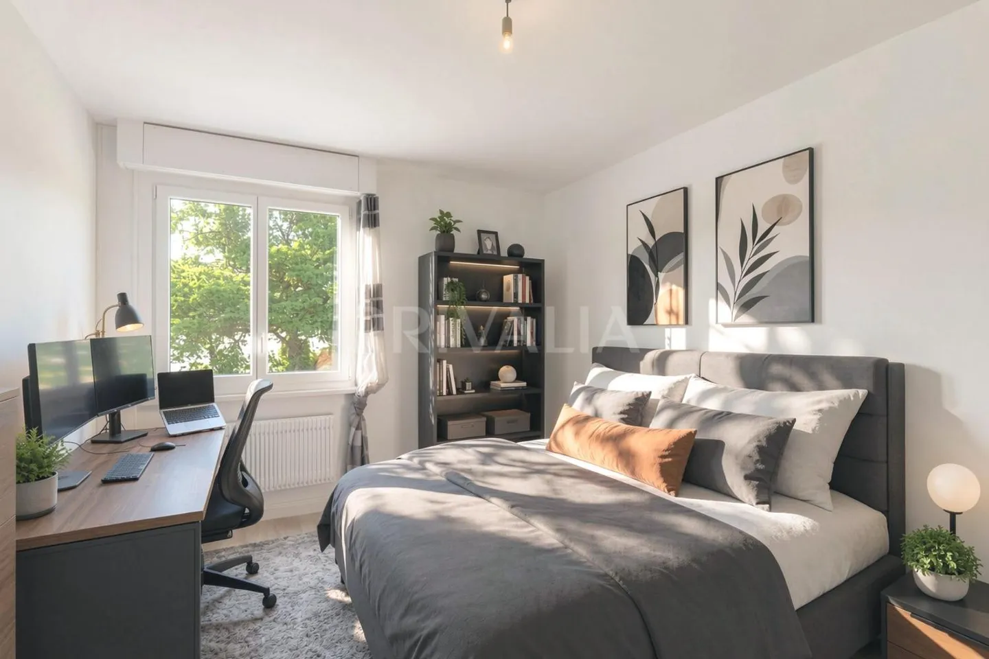 Exclusively: Spacious 5-room renovated apartment with balcony and garage in Onex - Photo 4 of 5