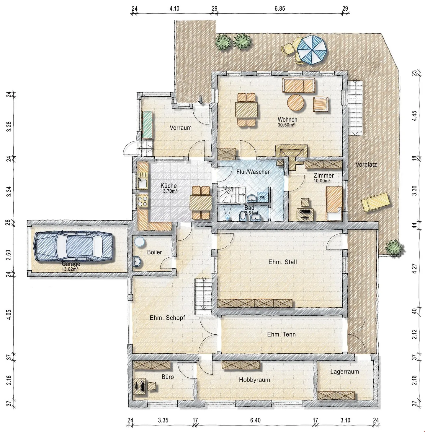Maison individuelle avec 8,5 pièces dans un emplacement rural élevé - Photo 16 sur 17