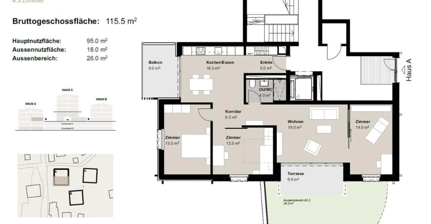 Modernes Apartment mit Garten - Foto 11 von 11