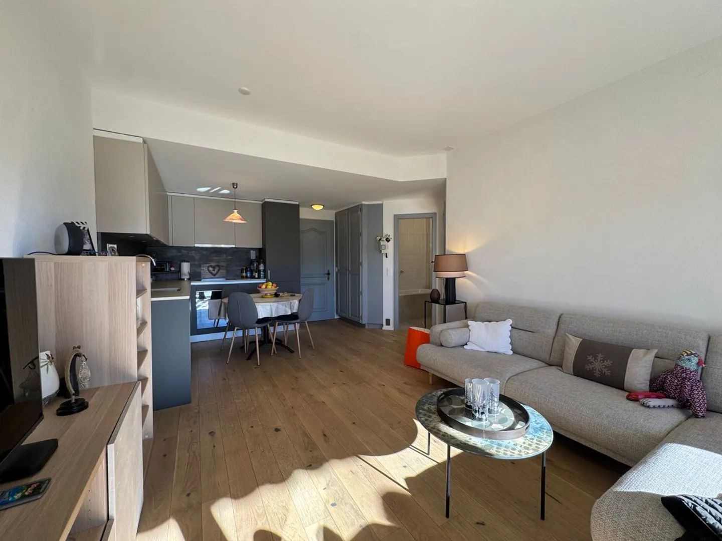 Charming 2.5 room renovated apartment with terrace and view of the Alps - Photo 6 of 13