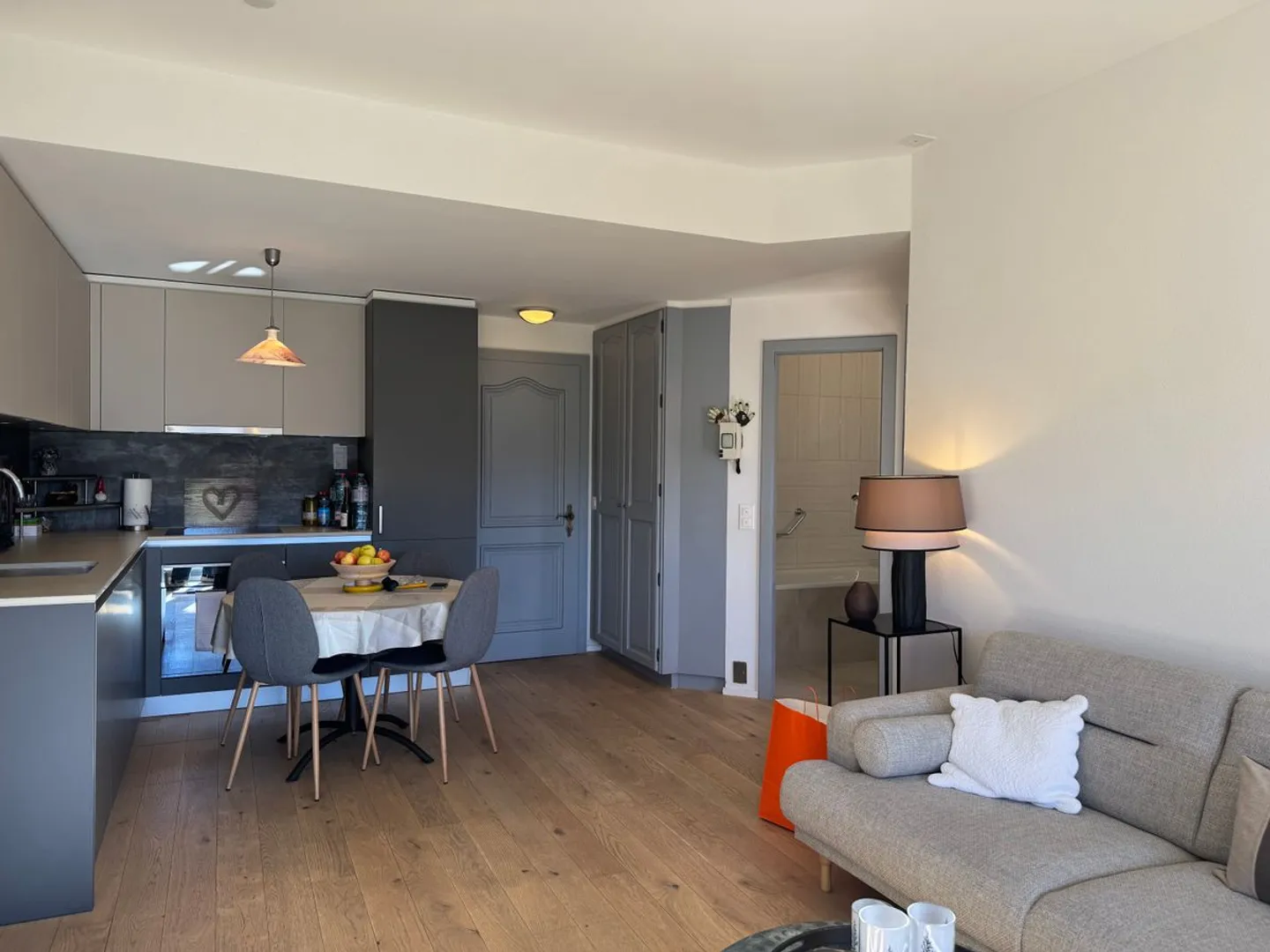 Charming 2.5 room renovated apartment with terrace and view of the Alps - Photo 8 of 13