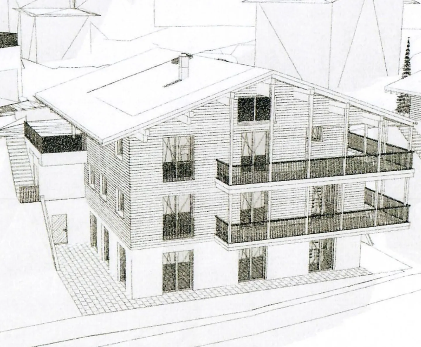 Nuovo edificio residenziale con tre appartamenti di 4,5 stanze - Foto 1 di 7