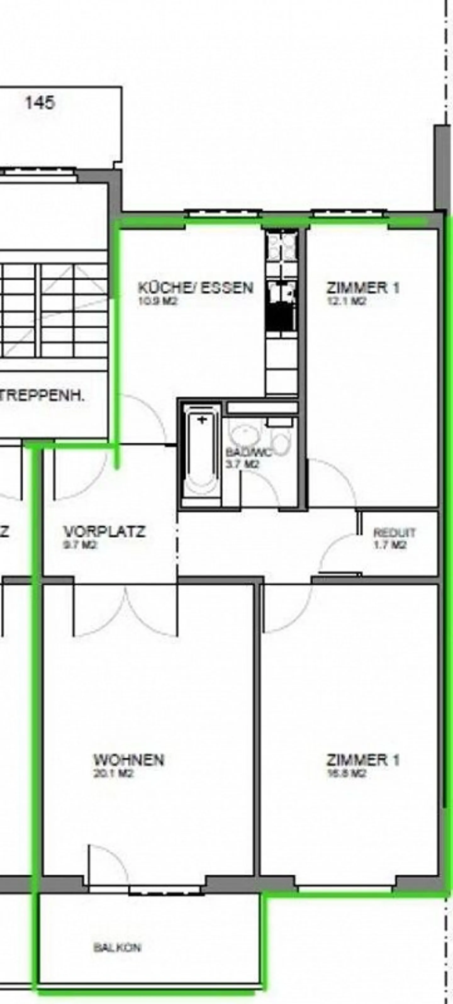 Vivre dans le vert et pourtant central : appartement de 3,5 pièces - Photo 8 sur 8