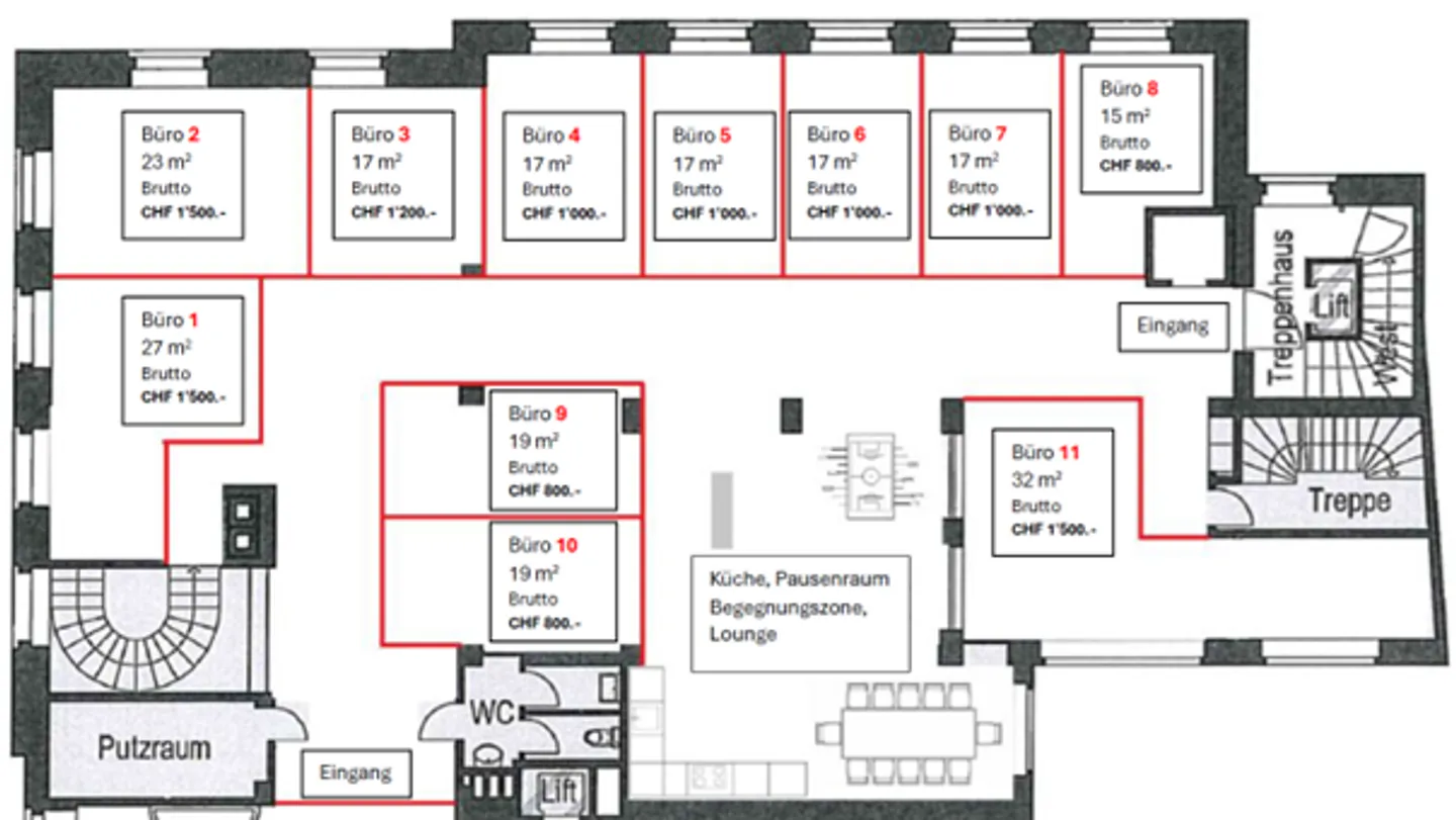 Espace de co-travail (Bureaux) au Stalden 1 à Soleure - Photo 5 sur 8