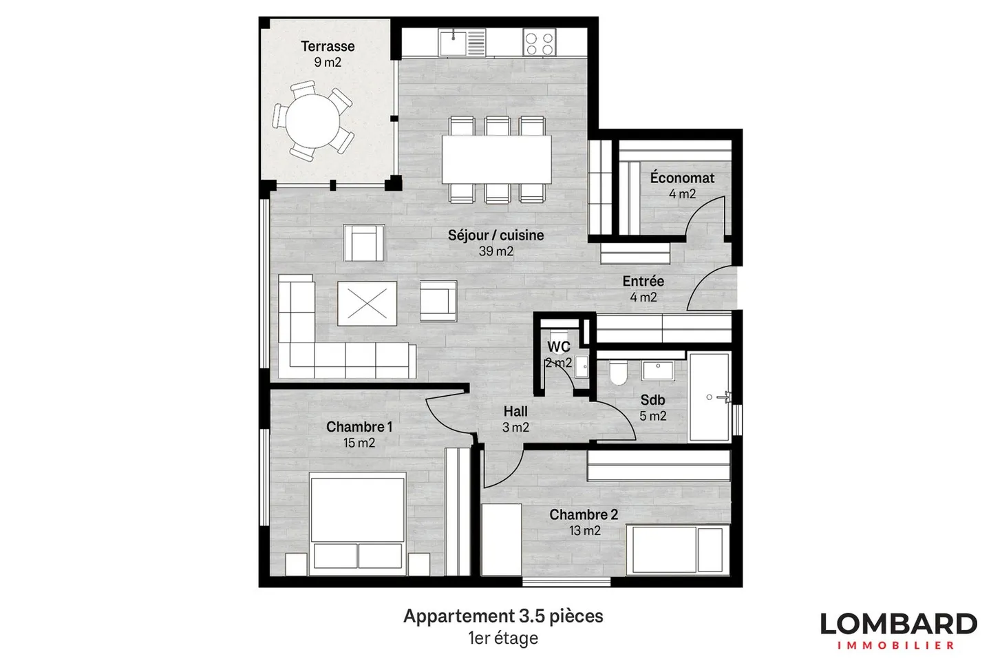 ***VENDU*** Magnifique appartement de 3,5 pièces avec vue sur le lac - Photo 9 sur 9