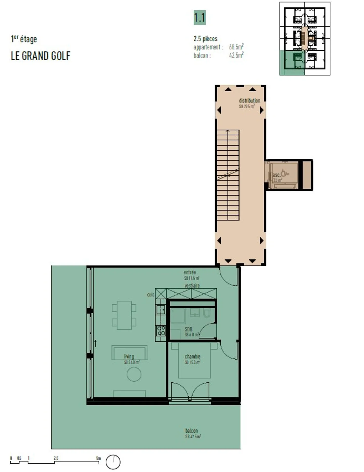 Appartement moderne au Golf - Photo 10 sur 12