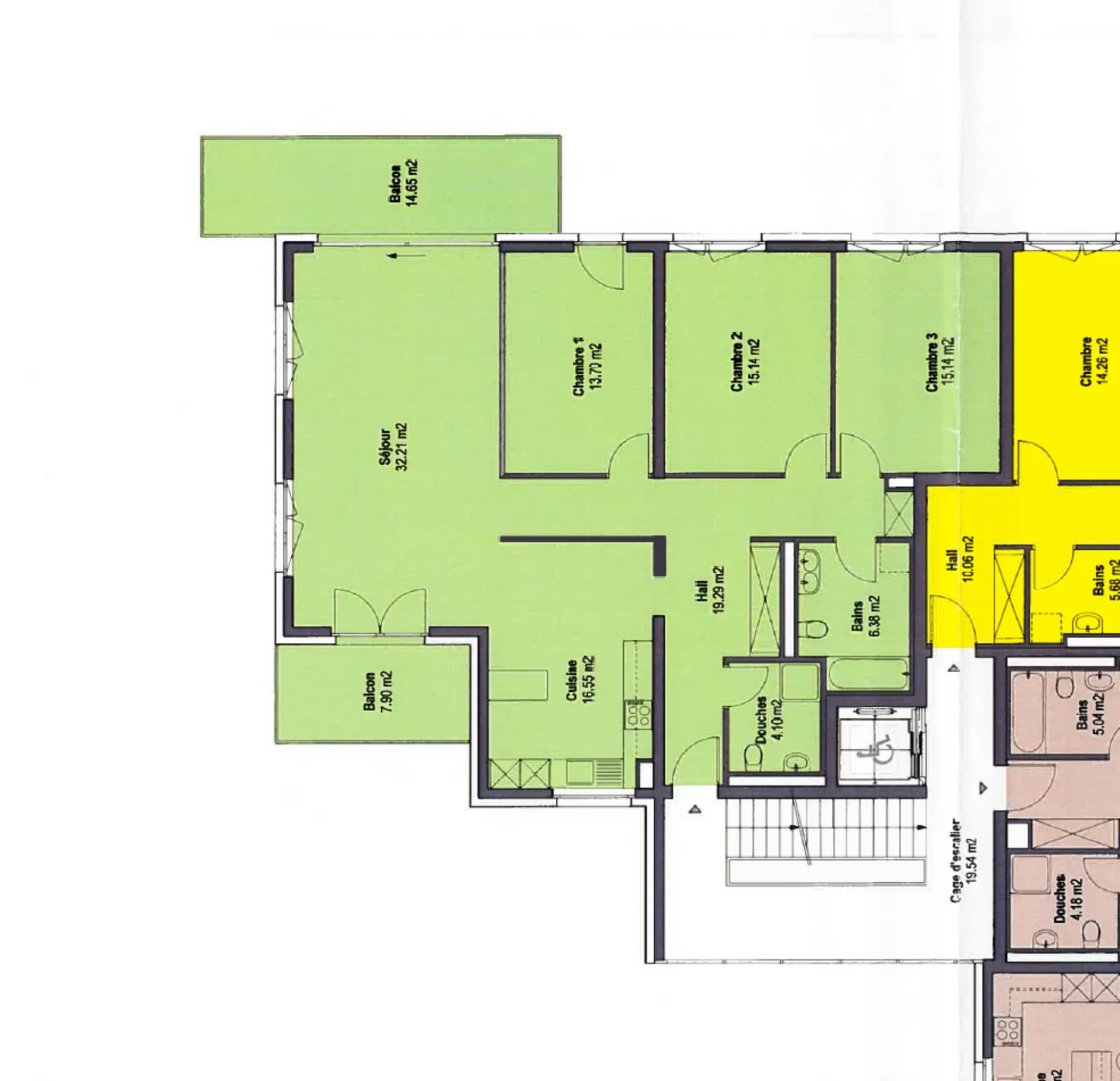 Schöne Familienwohnung mit 4,5 Zimmern im 1. Stock, im Herzen von Chailly - Foto 17 von 17