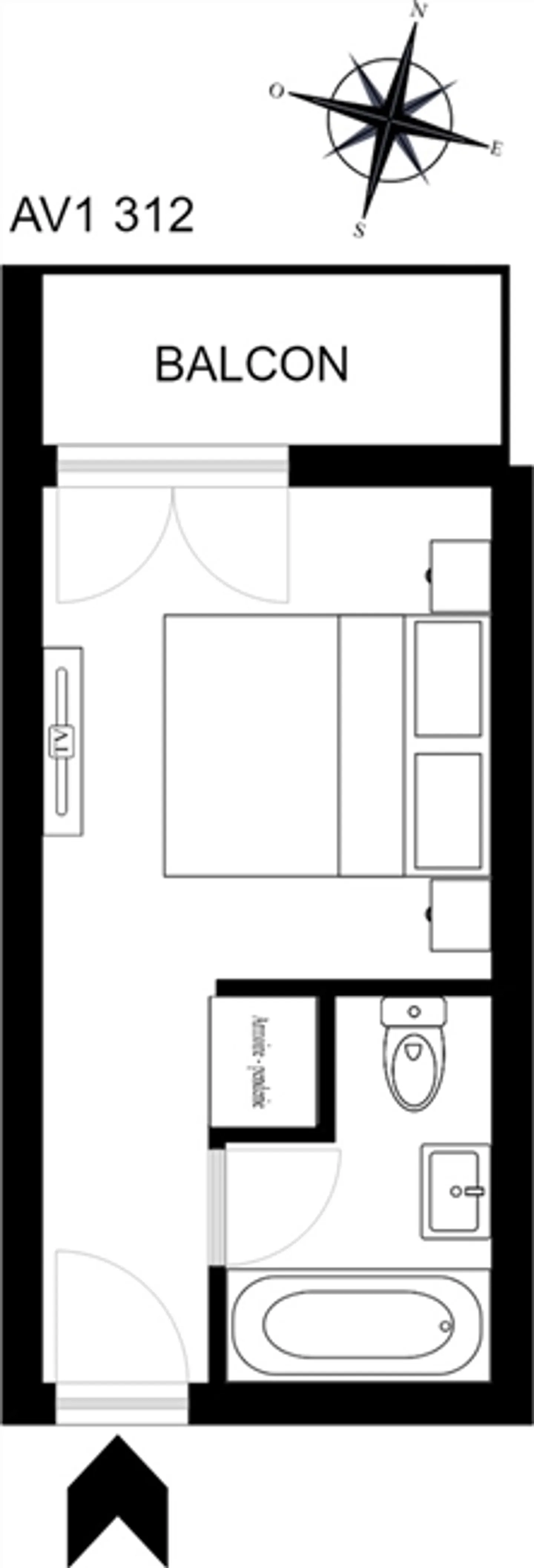 «1 Room apartment» - Foto 8 von 8