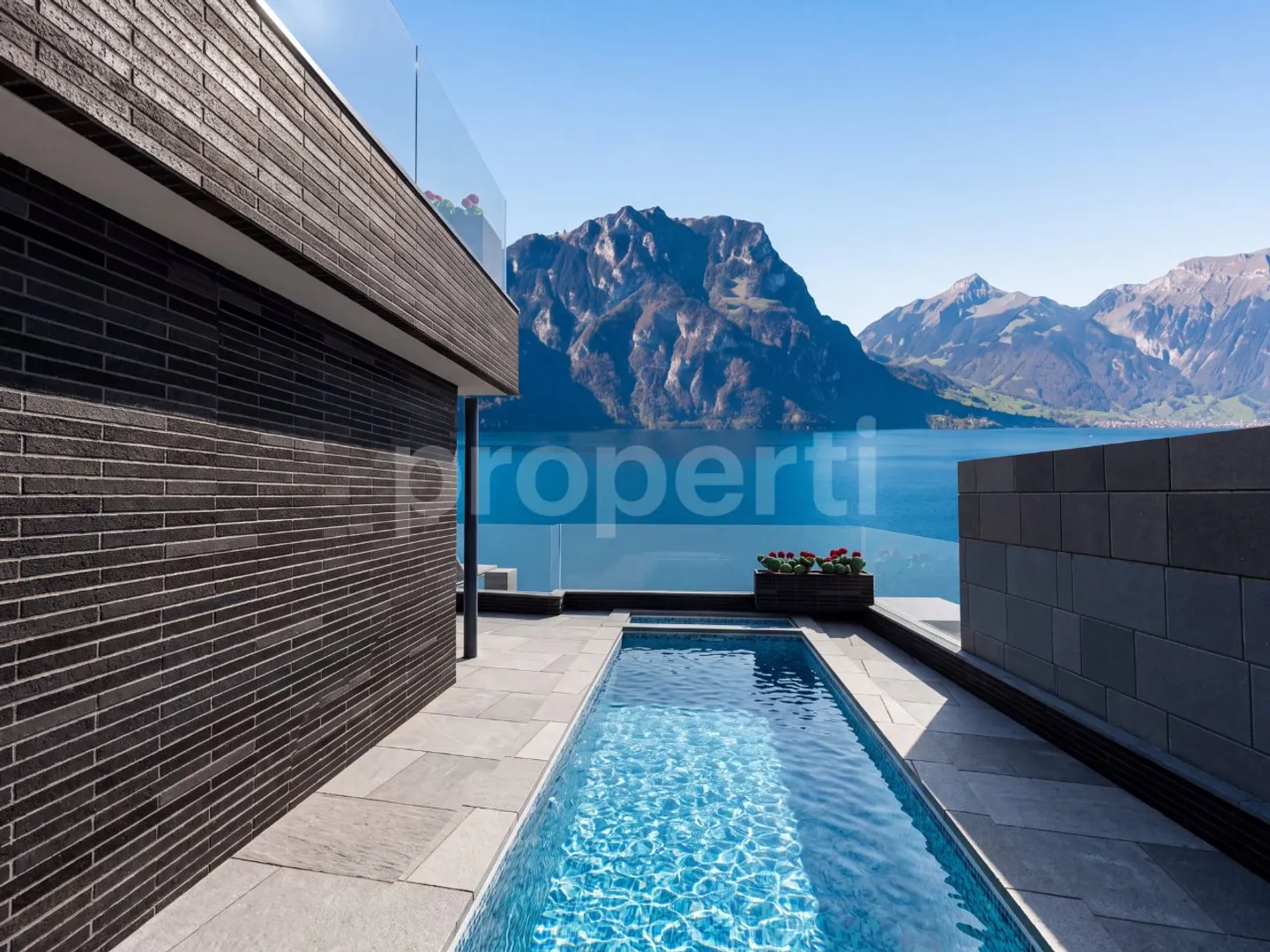 Vespera Terrasse I 5,5 pièces, vue sur le lac, piscine à débordement Nouvelle construction à Weggis - Photo 4 sur 13