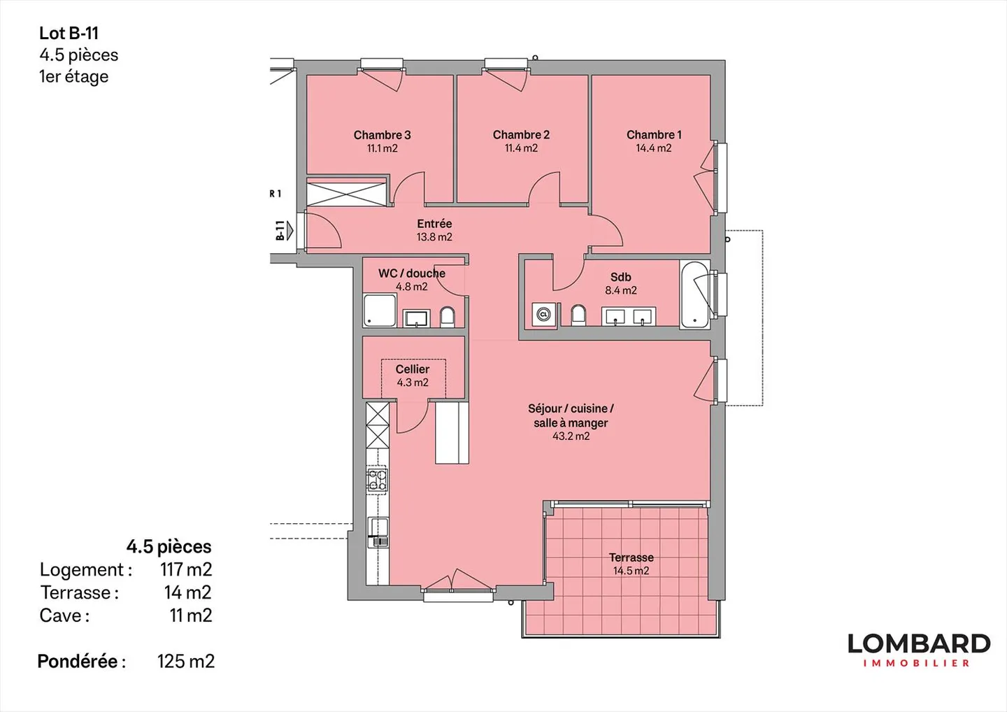 New 4.5-room apartment on the 1st floor - Photo 5 of 5