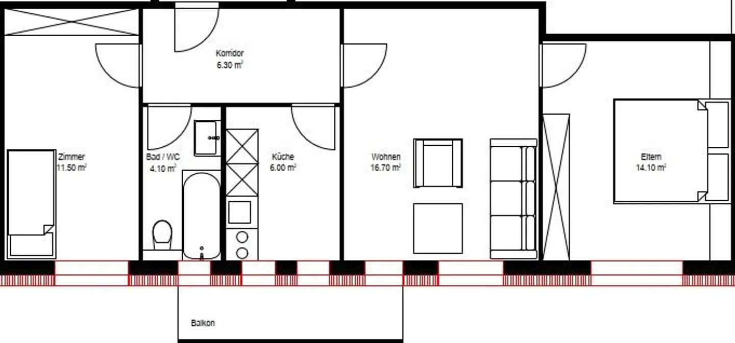 Appartamento luminoso di 3,5 stanze a Küssnacht am Rigi - Foto 6 di 6