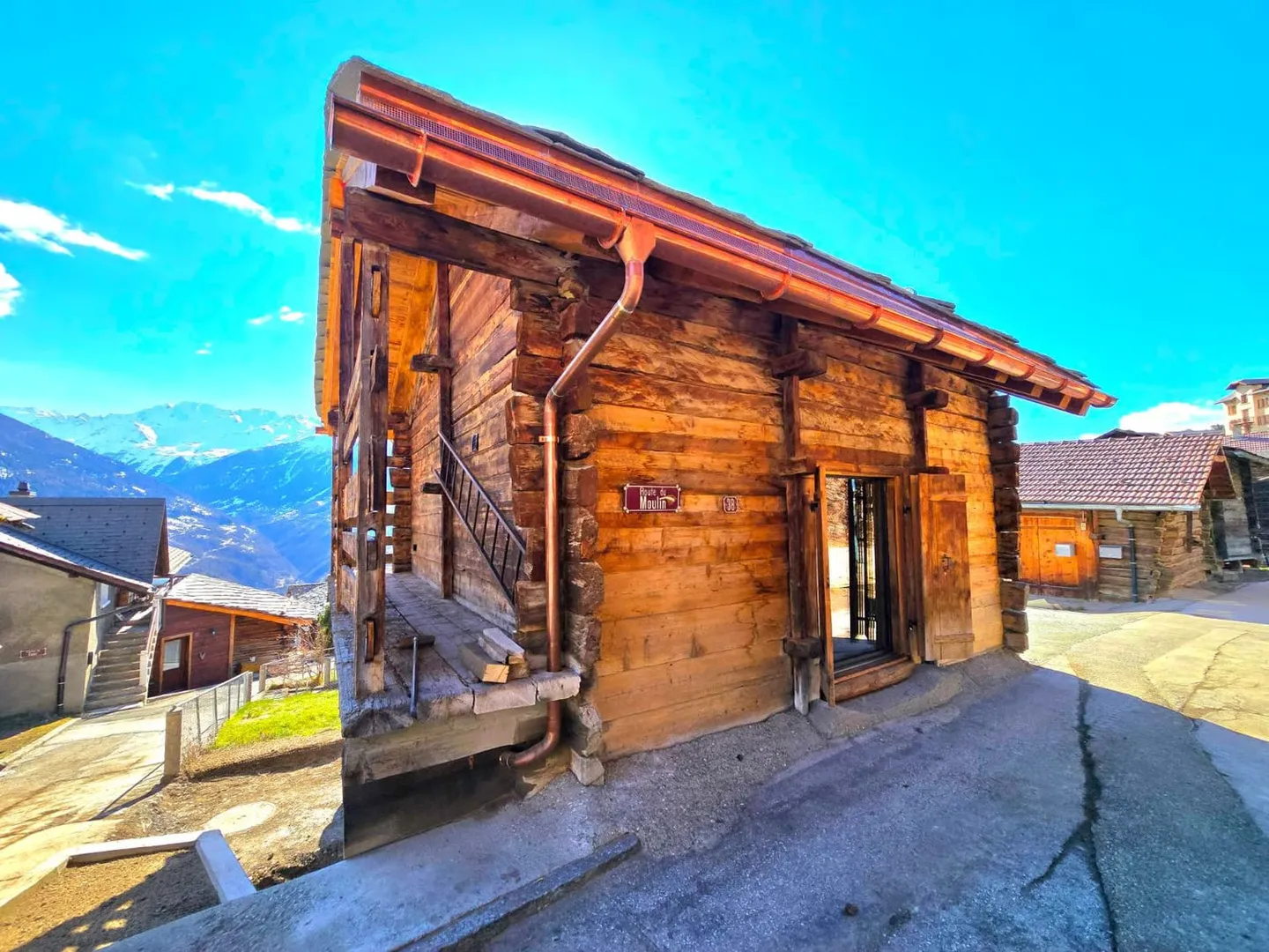 Magnifica fienile ristrutturato a Mase con terrazze, vista e parcheggio (Val d'Hérens) - Foto 20 di 23
