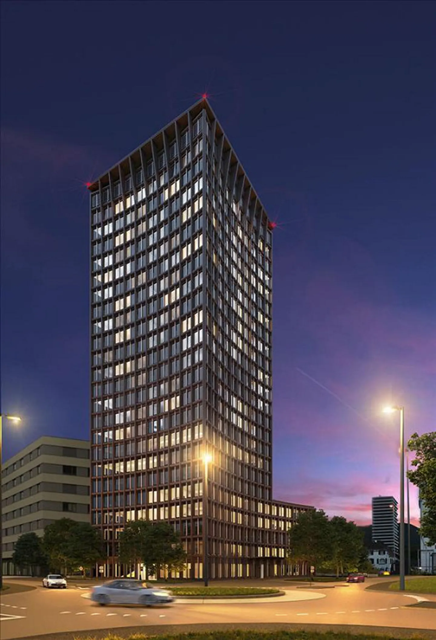 Exklusive 3.5 Zimmerwohnung im Ceres Tower mit tollem Ausblick - Photo 1 of 5