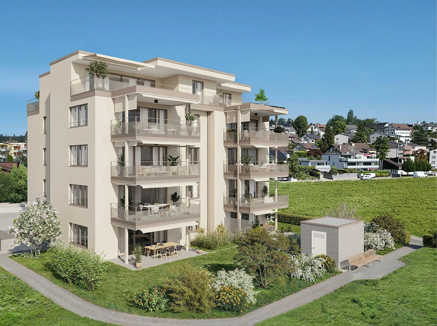4.5-Zimmerwohnung mit grossem Balkon im Neubauprojekt "Unterhofen" ... - Foto 1 von 8