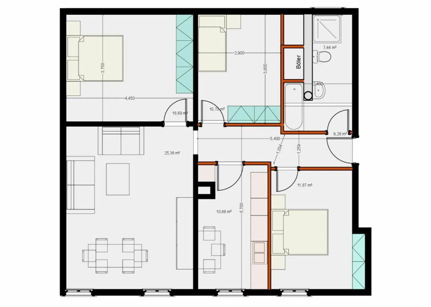 Geräumige Erdgeschosswohnung - Foto 8 von 8