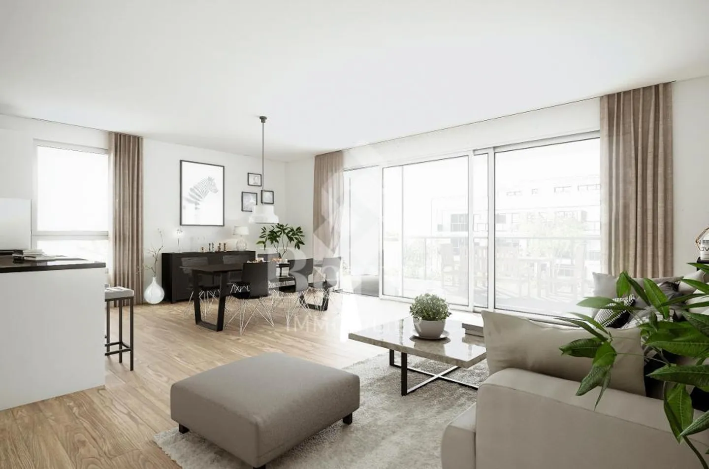 Sehr großes 2.5-Zimmer-Wohnung mit eigenem Garten und Terrasse - Foto 3 von 6