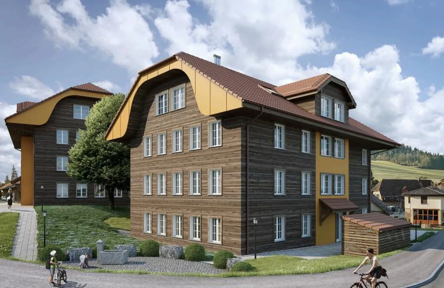 Appartement au rez-de-chaussée de 3,5 pièces flambant neuf avec charme historique - adapté aux familles et aux personnes âgées à Grossdietwil LU - Photo 1 sur 10