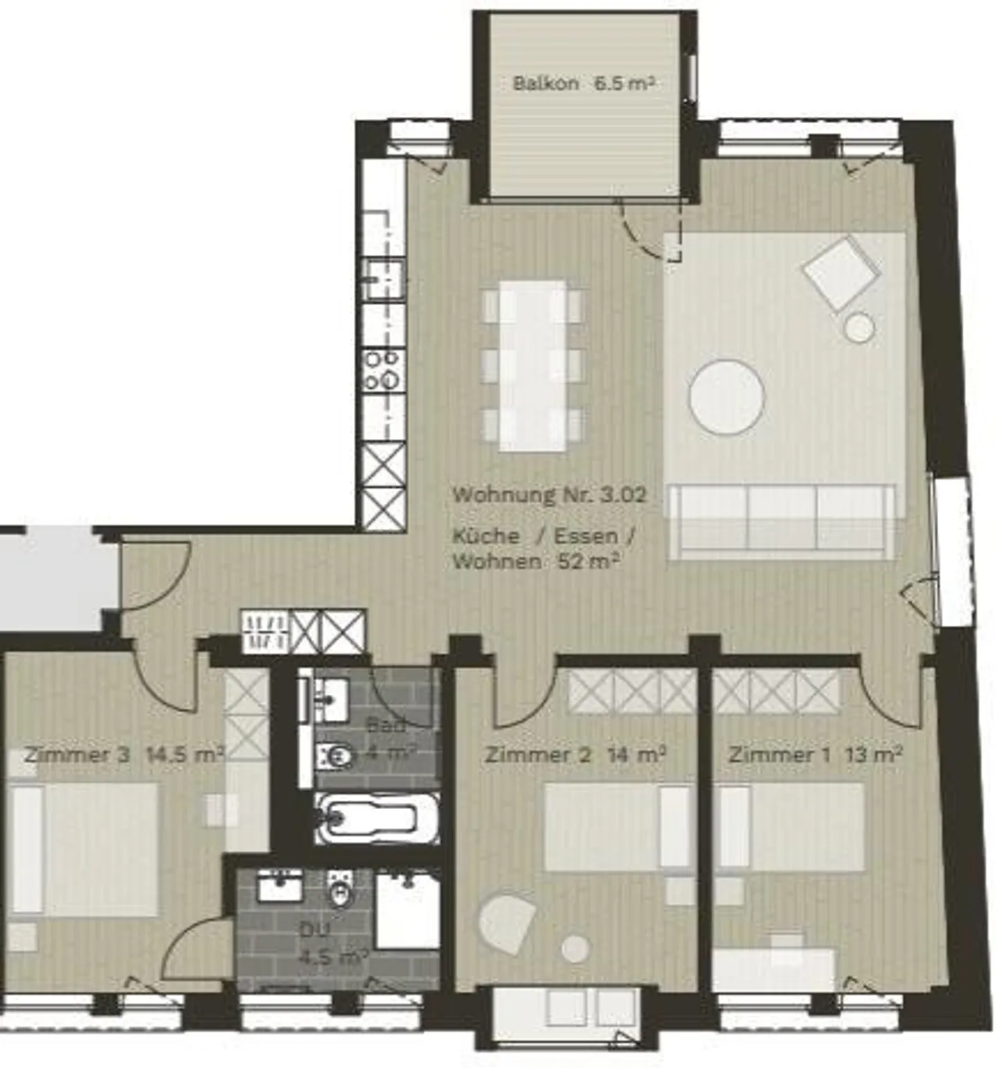 Appartement 4.5 pièces neuf avec terrasse au cœur de Berne ! - Photo 7 sur 7