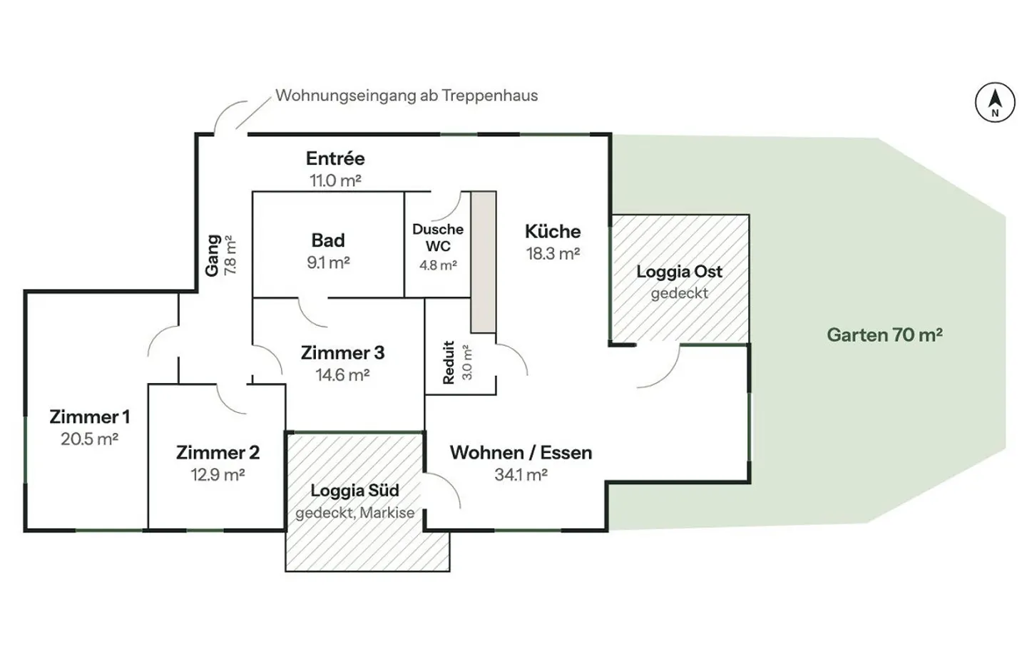 Appartamento al piano terra con giardino privato di 70 m², sauna, casa intelligente - Foto 11 di 11