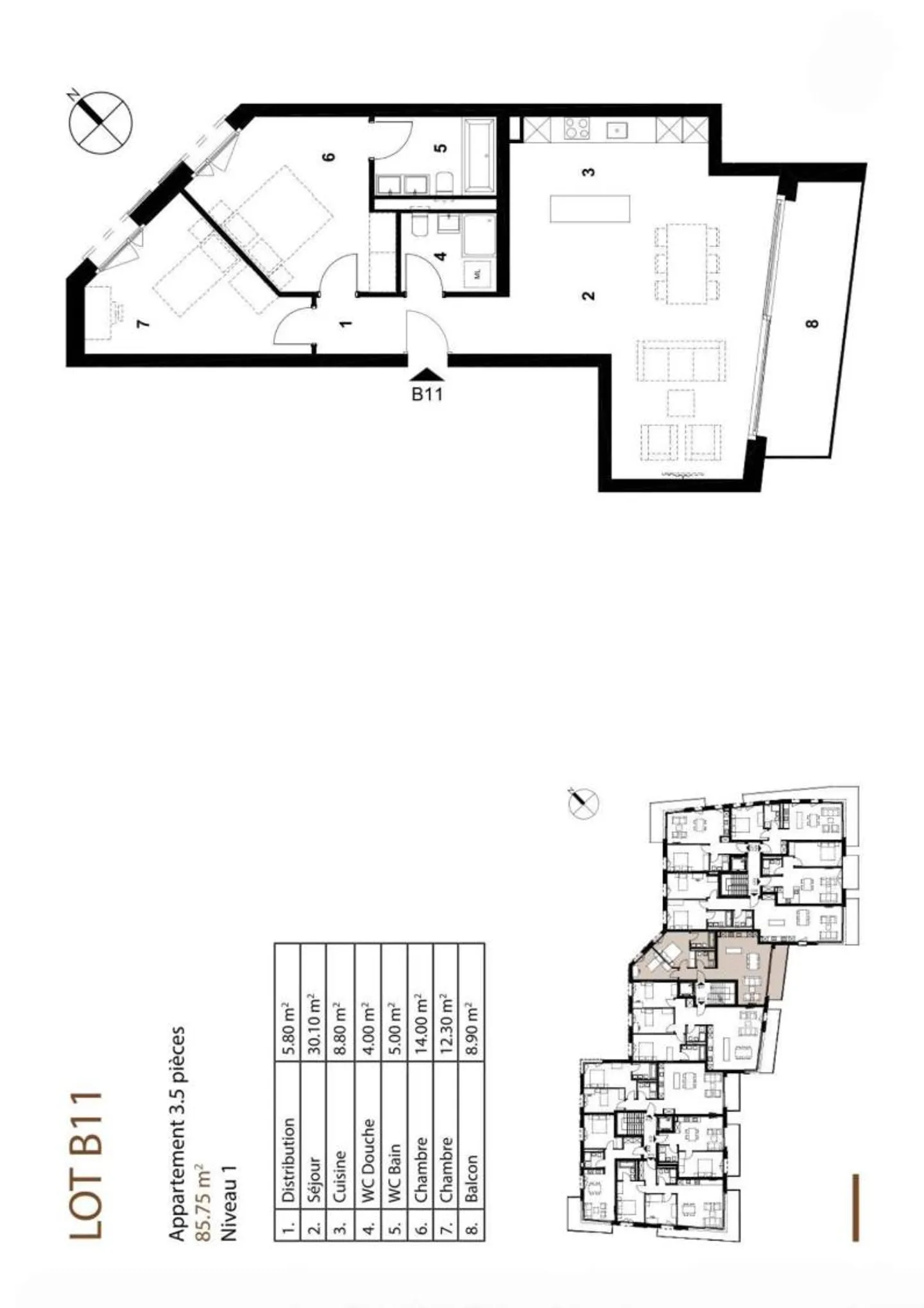 Elegante Wohnung in Lausanne - Foto 11 von 13