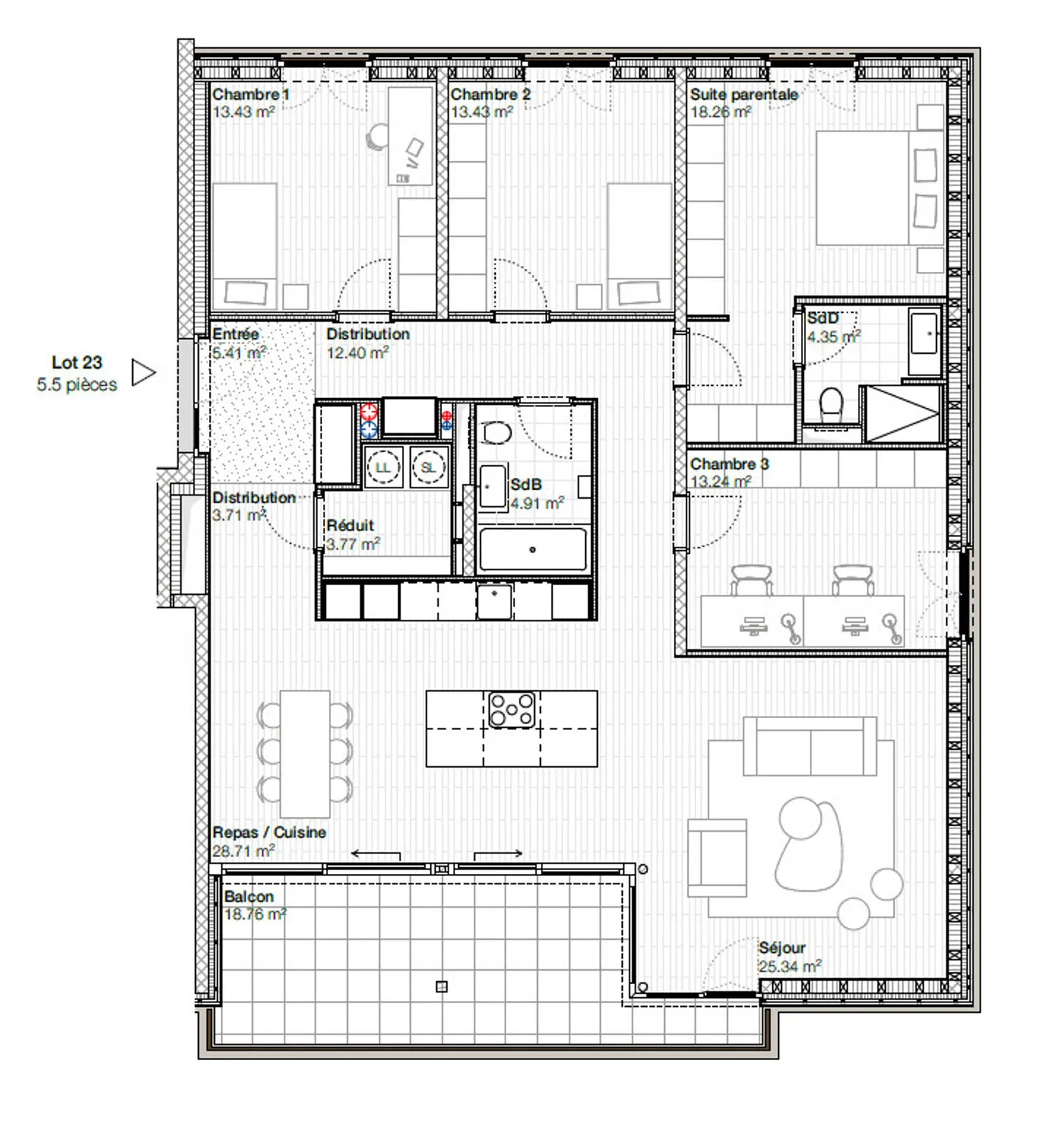 Charmant appartement 5.5 pièces - Photo 4 sur 7