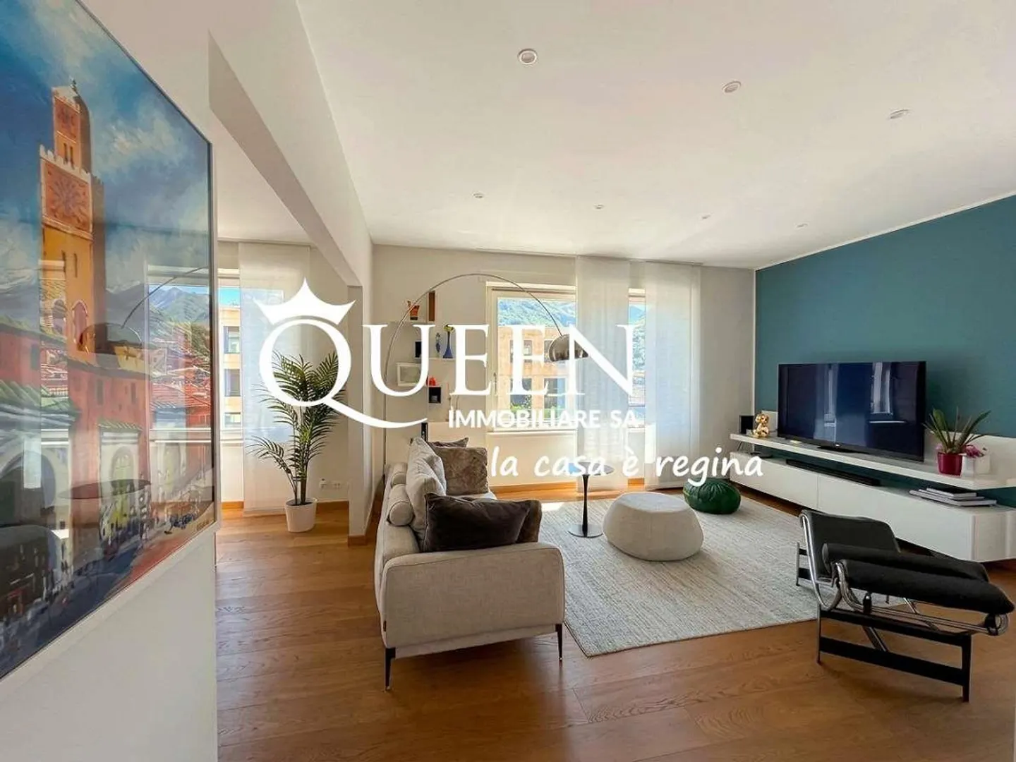 Lugano Zentrum: Helles und Elegantes 4,5-Zimmer-Apartment mit Balkon - Foto 3 von 13