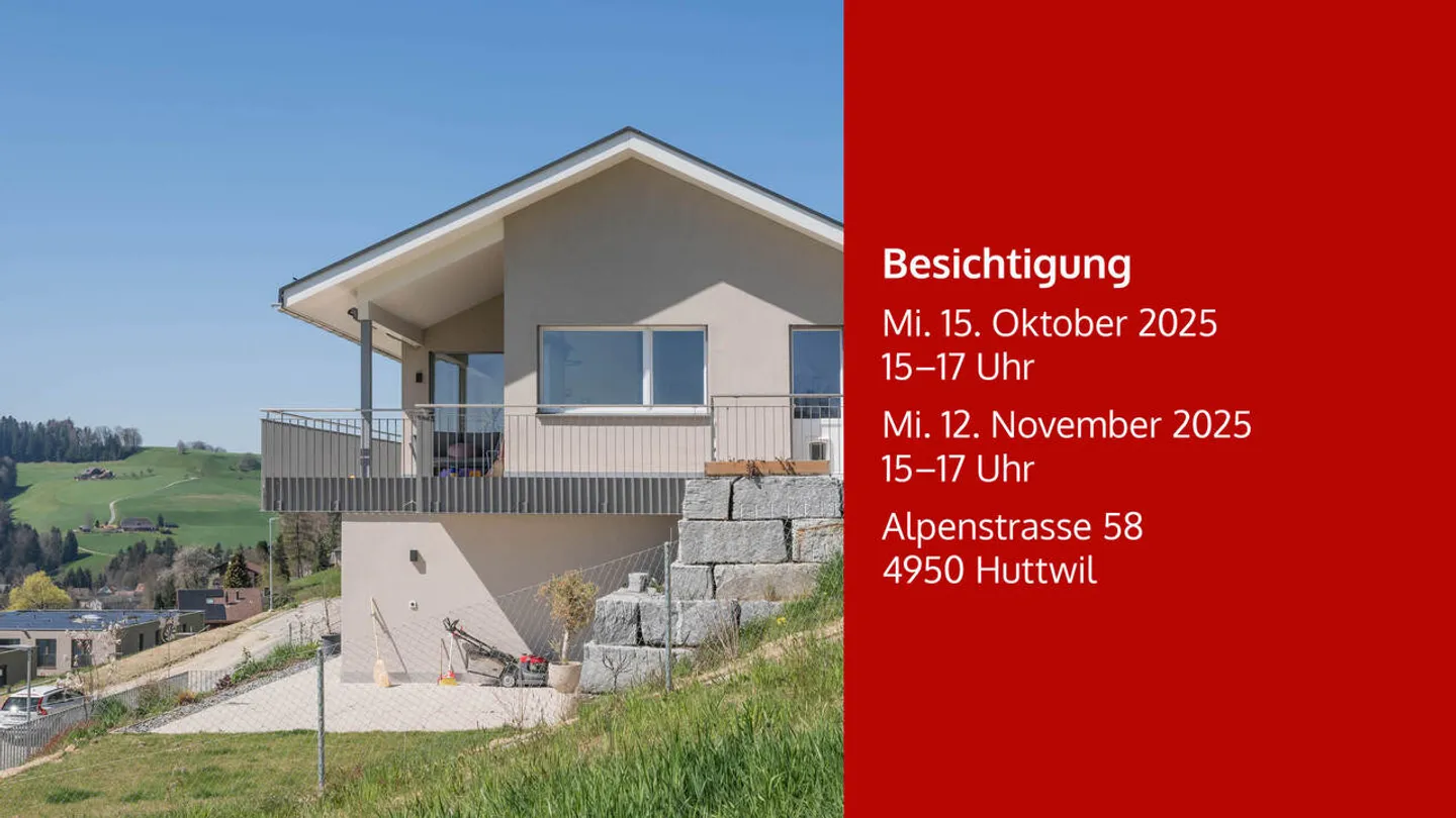 Beautiful 4.5-room semi-detached house in Huttwil - Photo 1 of 12