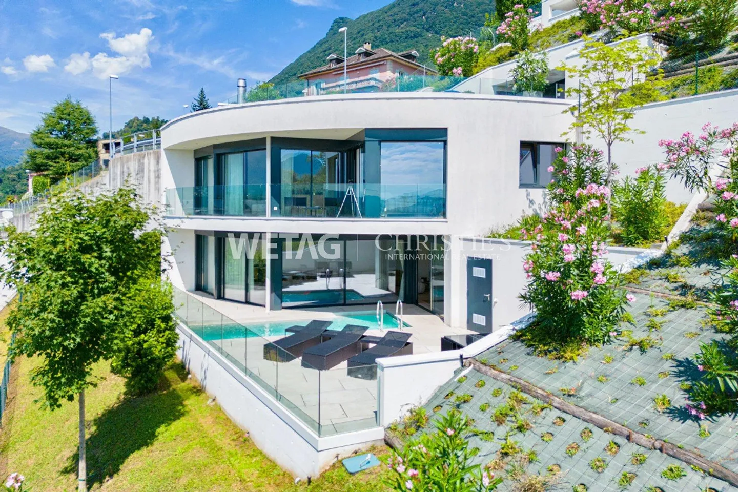 Lugano-Viganello : villa moderne avec vue imprenable sur le lac de Lugano et piscine extérieure, également idéale comme résidence secondaire - Photo 1 sur 13