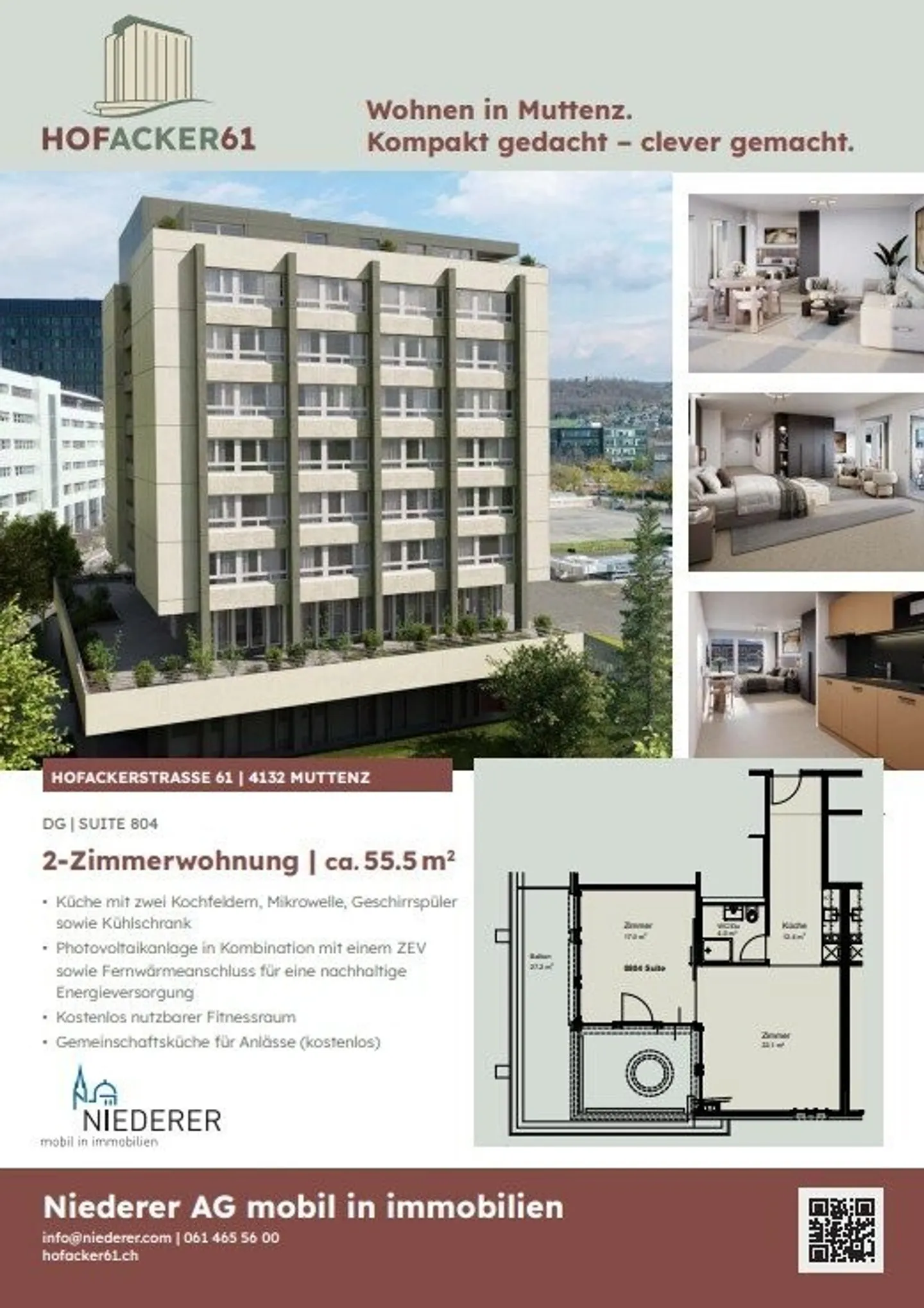 Modernes Apartment in Muttenz - Foto 4 von 5