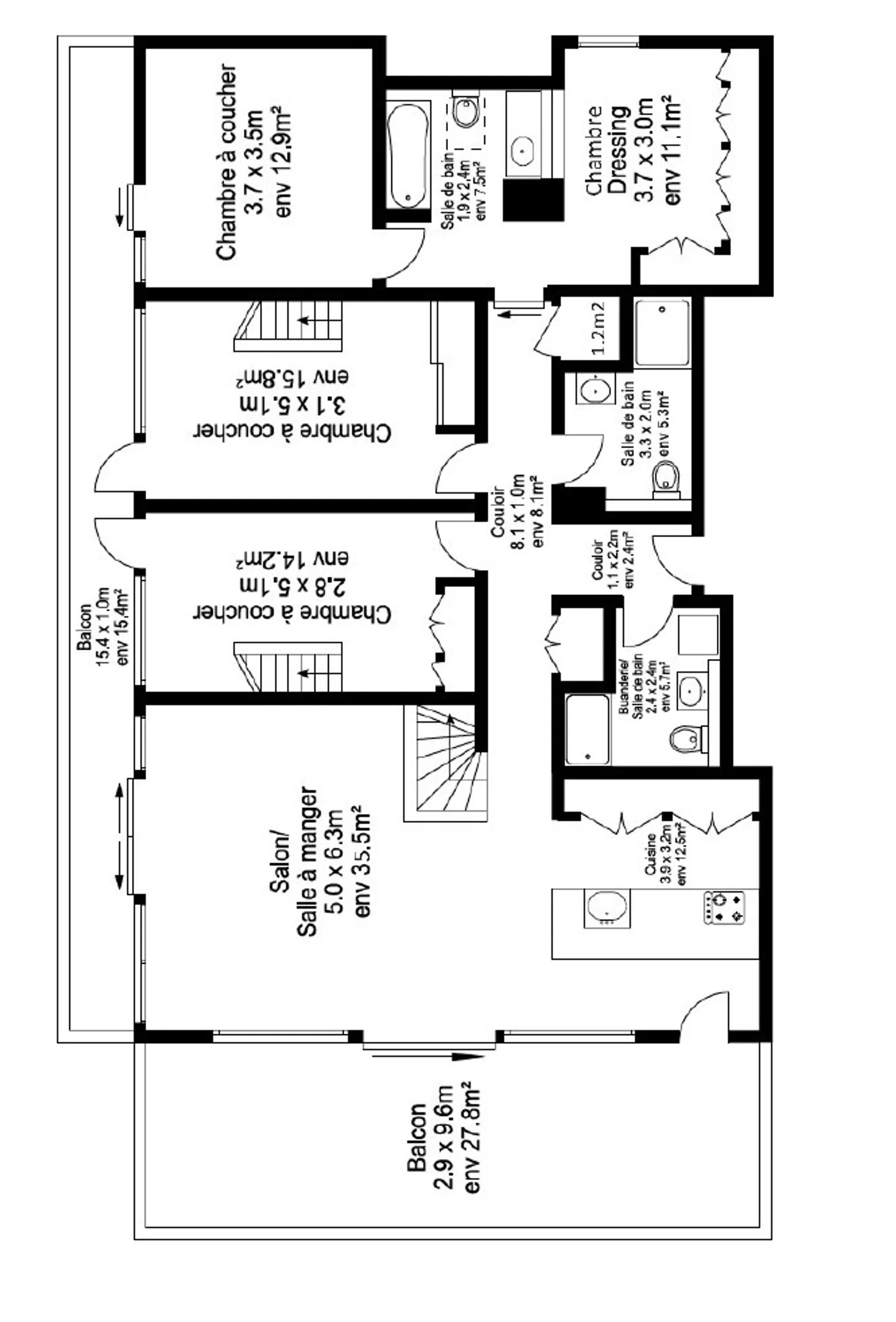 Selten, nicht zu verpassen - Sehr modernes Duplex mit 6,5 Zimmern im Dachgeschoss, großzügige Terrassen - Foto 12 von 13