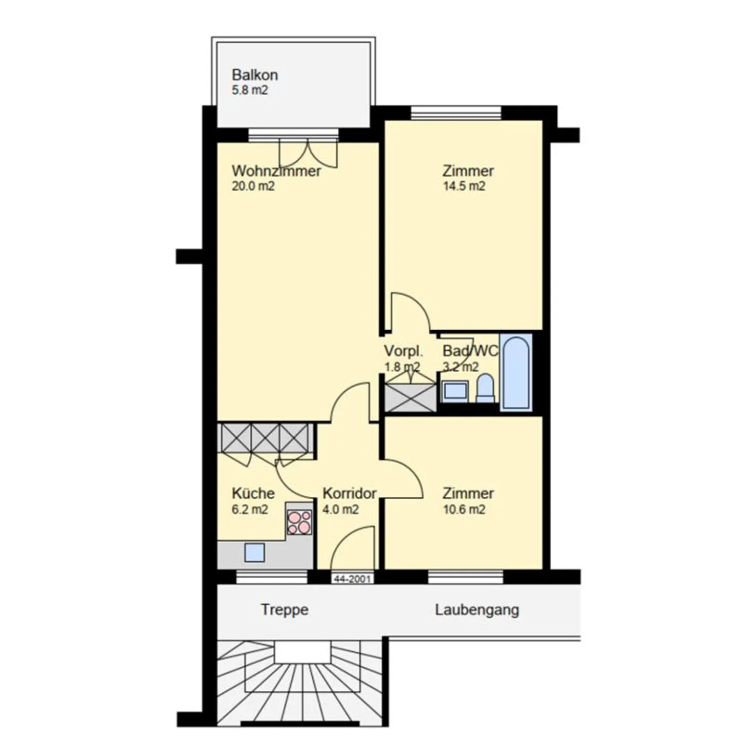 Appartamento affascinante 3.5 camere in una posizione tranquilla - Foto 7 di 7