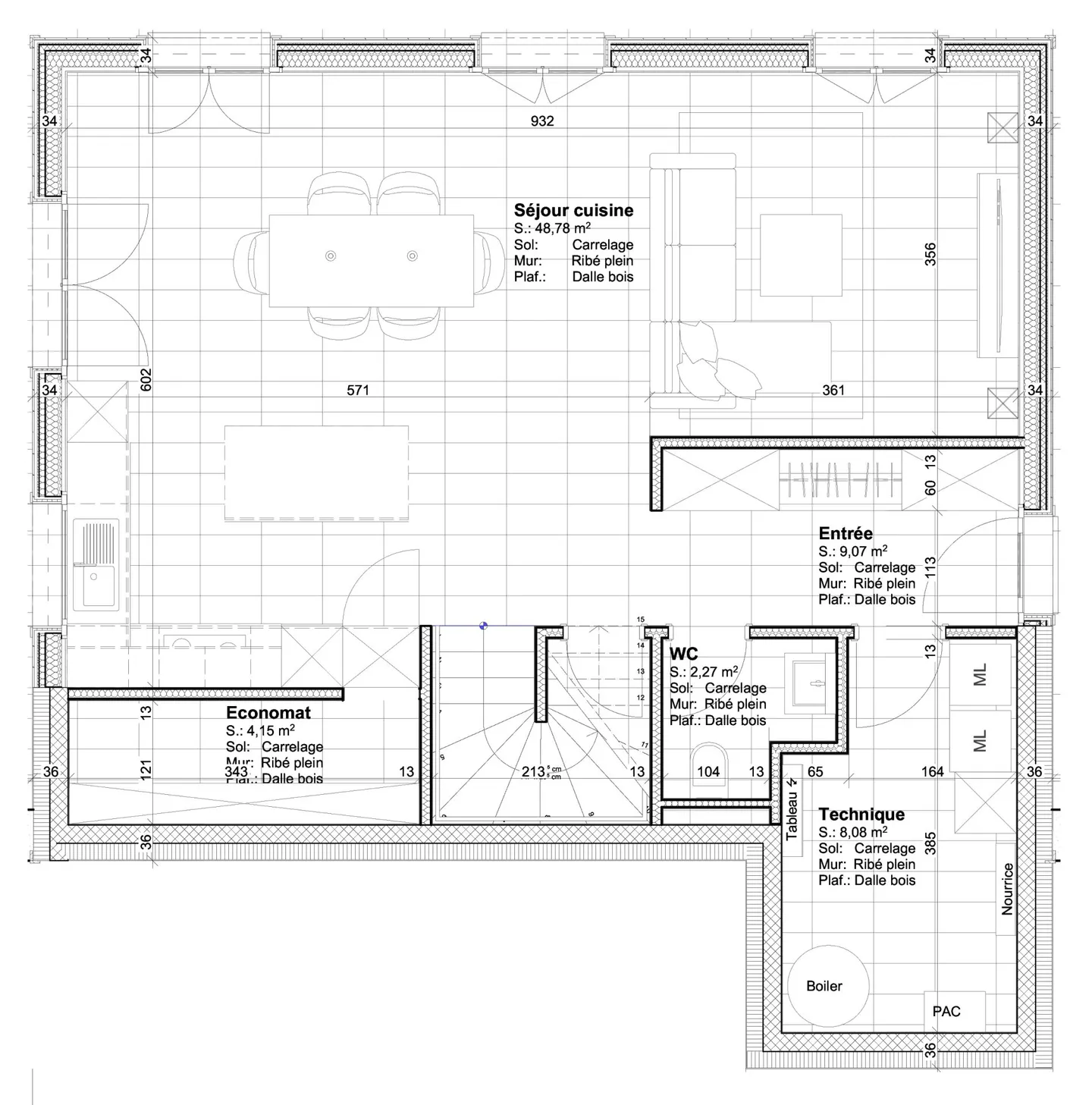 Chalet familial individuel de 4,5 pièces. - Photo 3 sur 5