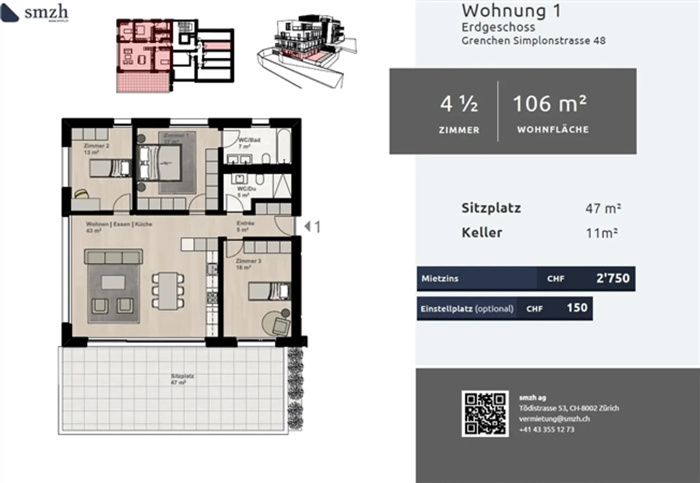 Modern 4.5-room first occupancy apartment with garden in Grenchen - Photo 2 of 12