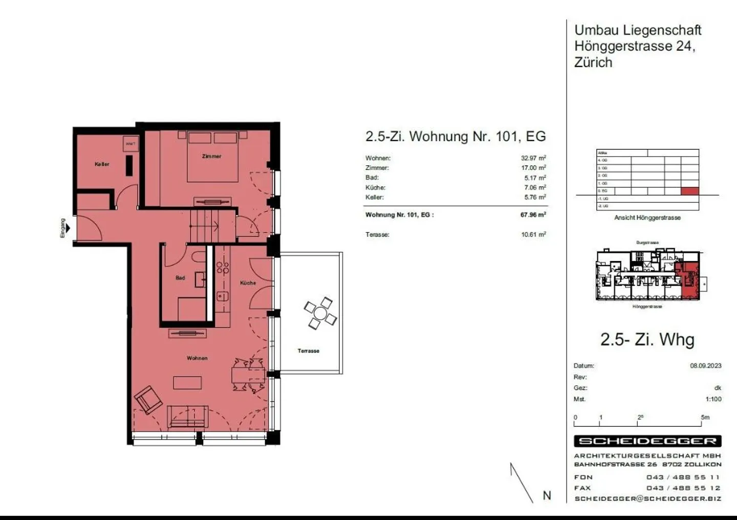 2.5-room NEWLY BUILT apartment in a prime location in Wipkingen/Limmat - Foto 13 von 15