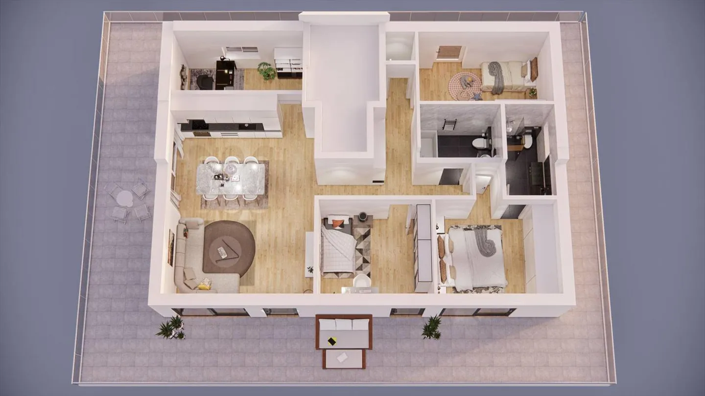 Neues Projekt in der Nähe des Flusses - 5,5-Zimmer-Wohnung im Dachgeschoss - Foto 6 von 6