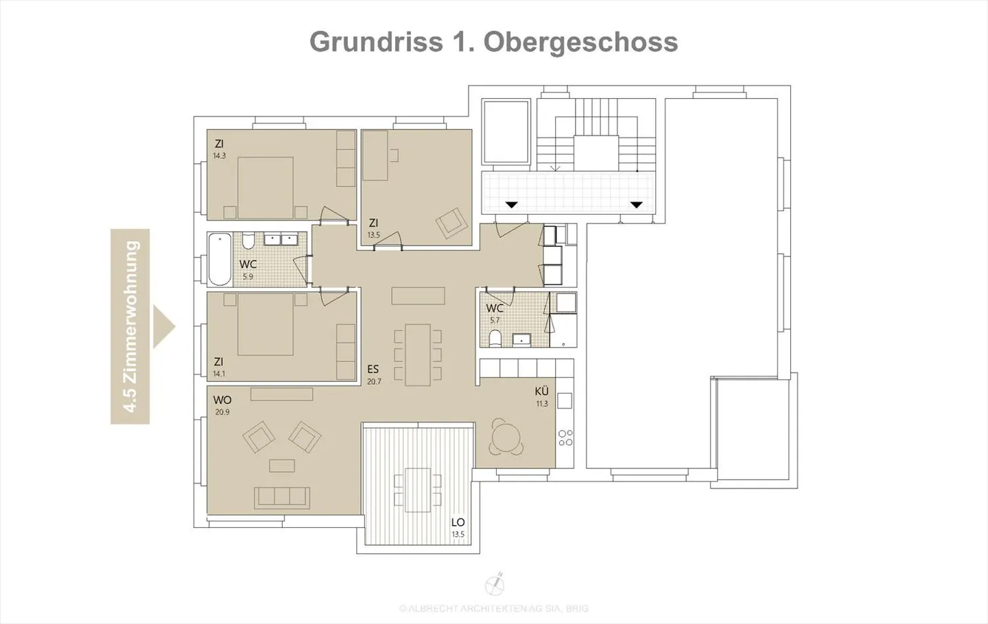 Only one apartment available! New construction project Orttoli - 4.5-room apartment, 1st floor - Photo 9 of 10