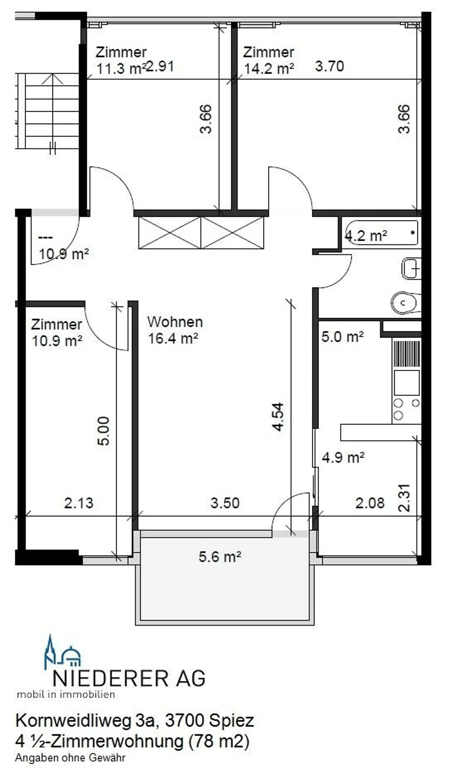Moderne 4.5-Zimmer Wohnung - Foto 13 von 13